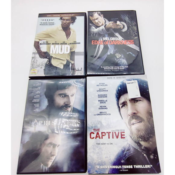 4 Action Mystery Movie Lot Dvds Mud Edge Of Darkness Prisoners The Captive Four - Picture 1 of 11